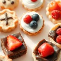 assorted-mini-desserts-on-white-plate-photo